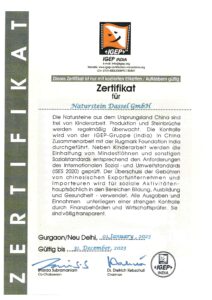 Dassel - Zertifikat IGEP 2023 - China