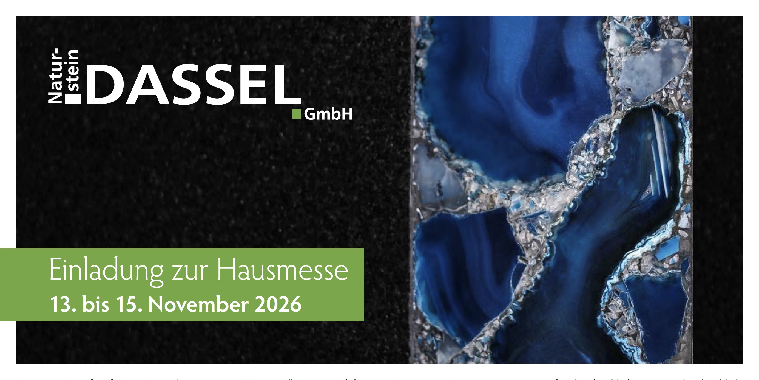 Naturstein Dassel Hausmesse 2026